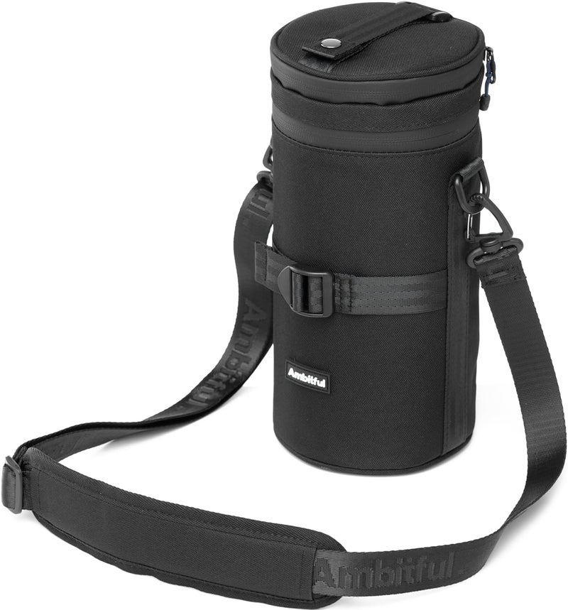 AMBITFUL Thick Camera Lens Pouch Case, Water/Dust/Shock Protection Lens Pouch for DSLR Camera Lens Compatible For Sony, Nikon, Canon,Fujifilm,Tamron Fits Lenses Below 110 × 225 mm (4.33 × 8.86 in) - Image 1
